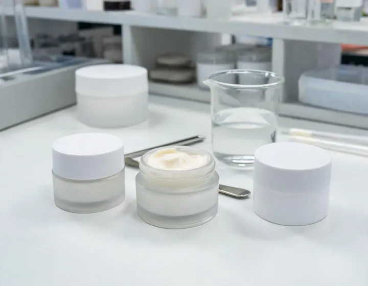eye cream for wrinkles on a cosmetics bench, illustration only