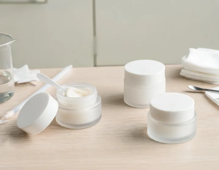 eye cream for bags on a cosmetics bench, illustration only